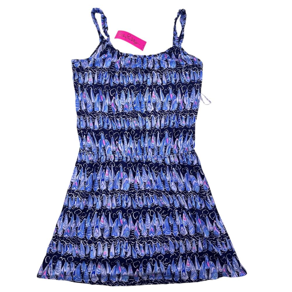 NWT Lily Pulitzer Martins loro romper, sails & stripes navy boat print, size XL